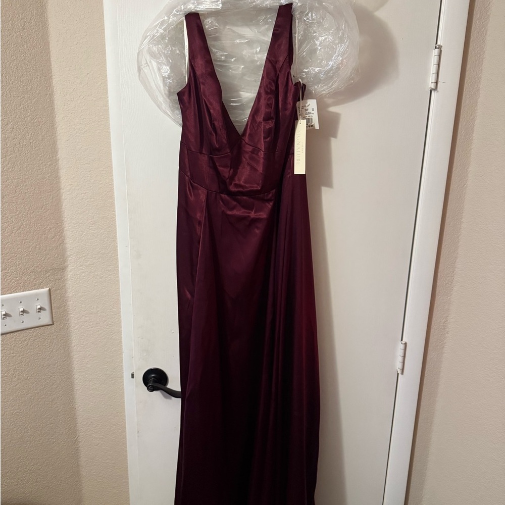 Lina Signature Gown in Rich Burgundy